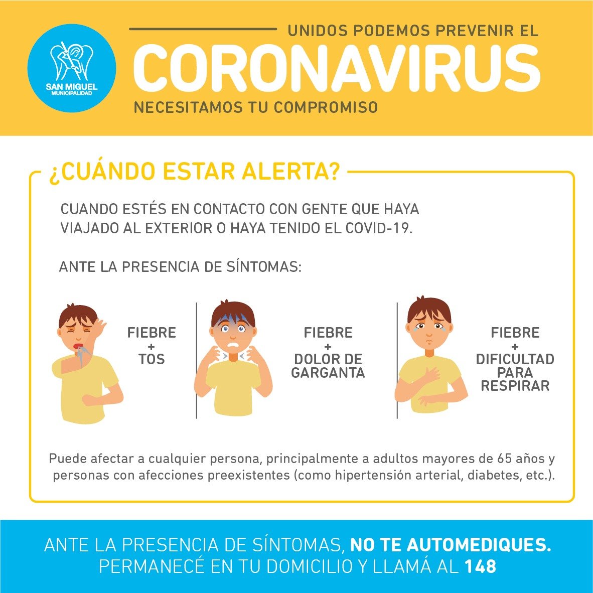 San Miguel declara la emergencia sanitaria por el coronavirus