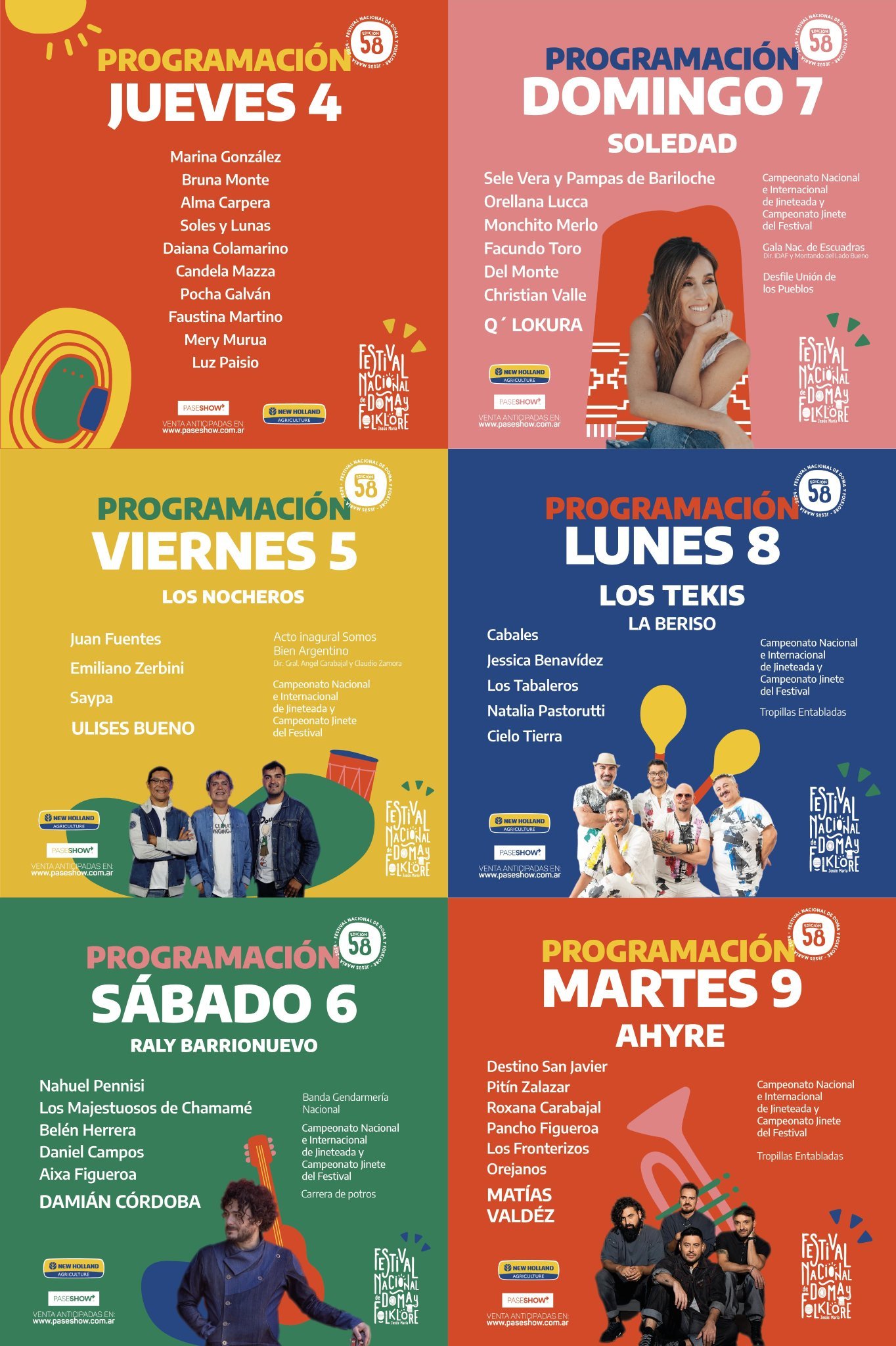 Se conoció la grilla para la próxima edición del Festival Nacional de Doma y Folklore en Jesús María