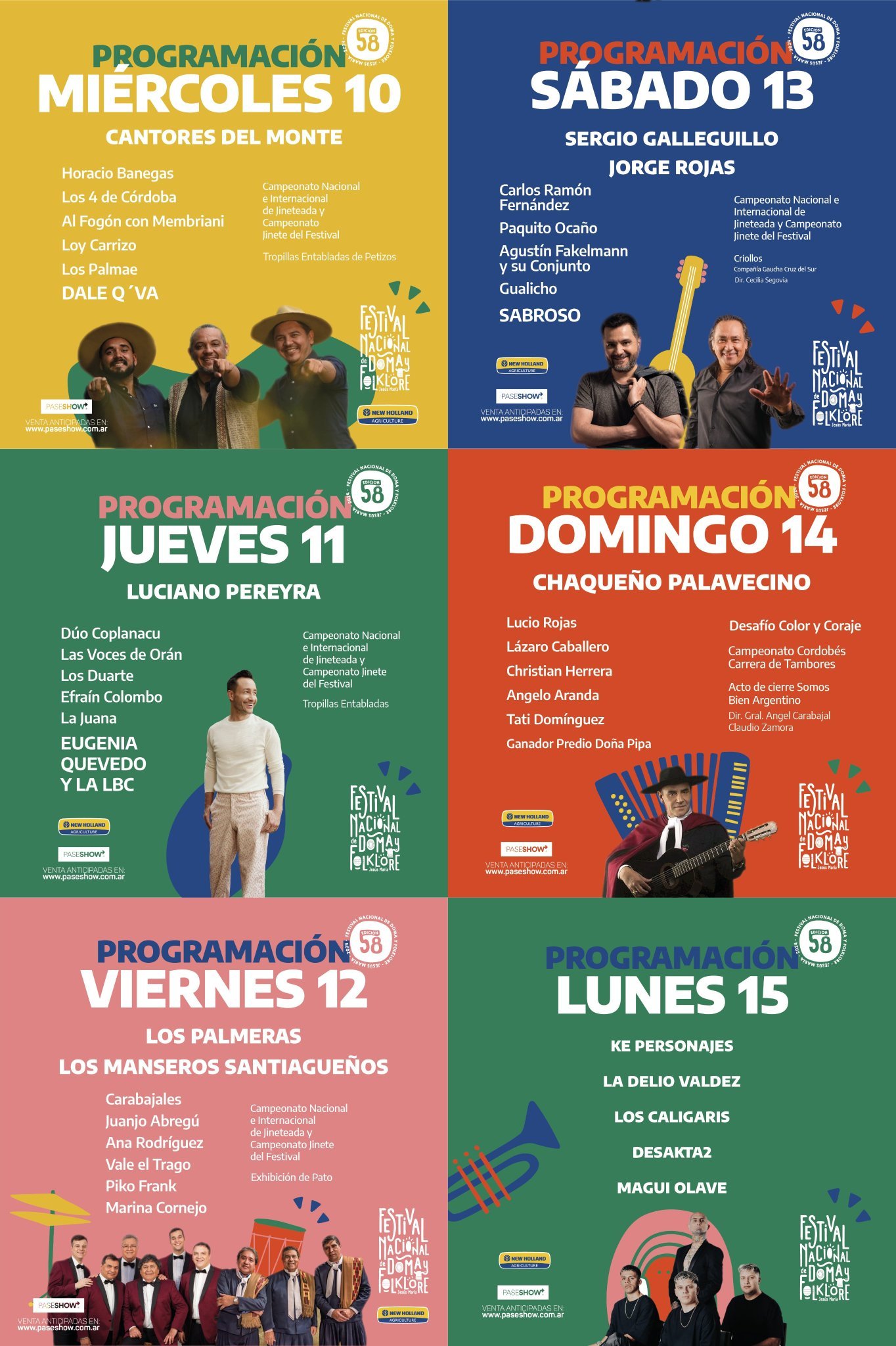 Se conoció la grilla para la próxima edición del Festival Nacional de Doma y Folklore en Jesús María