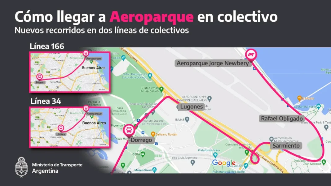 La línea 166 llegará a Aeroparque