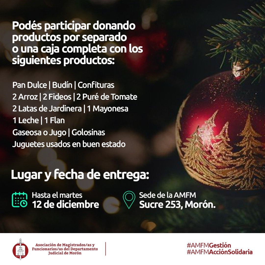 Judiciales de Morón lanzaron una cruzada solidaria Navideña