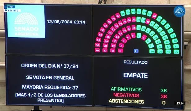 Con la definición de Villarruel el Senado aprobó la ley Bases en general