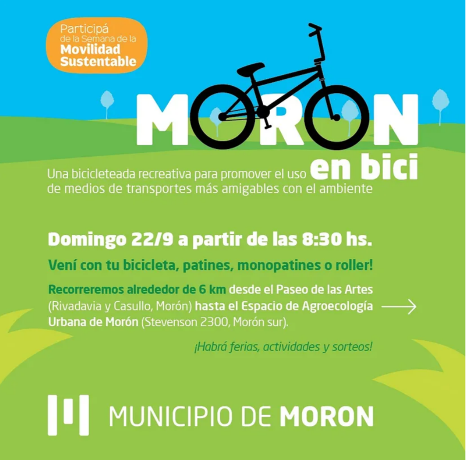 Llega una nueva edición de «Morón en Bici»