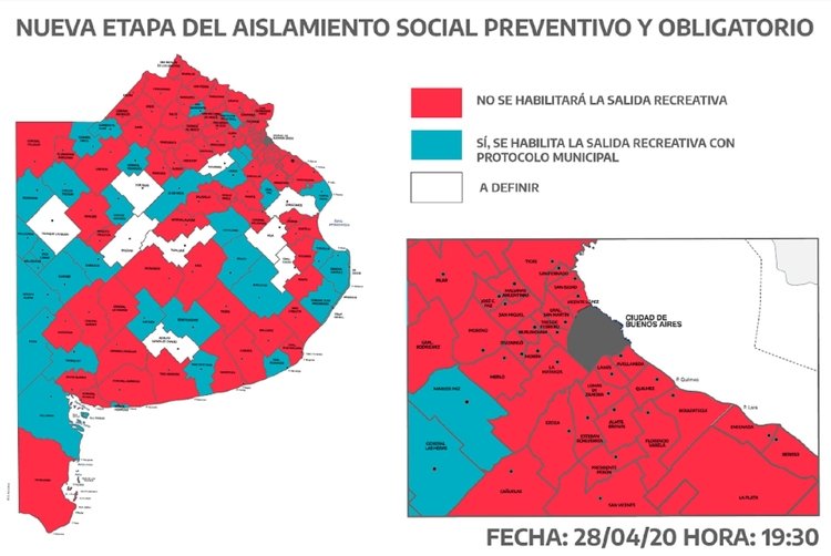 Nuevo Mapa: qué municipios de la provincia de Buenos Aires habilitan las salidas de esparcimiento y cuáles no