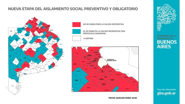Nuevo Mapa: qué municipios de la provincia de Buenos Aires habilitan las salidas de esparcimiento y cuáles no
